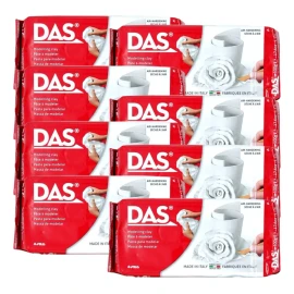 4kg Pasta Masa Das Blanca 500g C/u Modelado Ceramica Fria Color Blanco