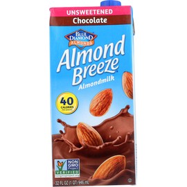 Blue Diamond Growers - Almond Breeze Almond Milk Unsweetened Chocolate - 32 oz. (Pack of 2) by Blue Diamond Almonds