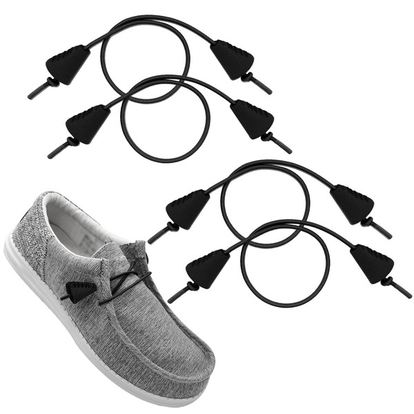 UamGlsob 2Pairs Elastic Shoelaces for Shoes, No Tie Bungee Stretchy