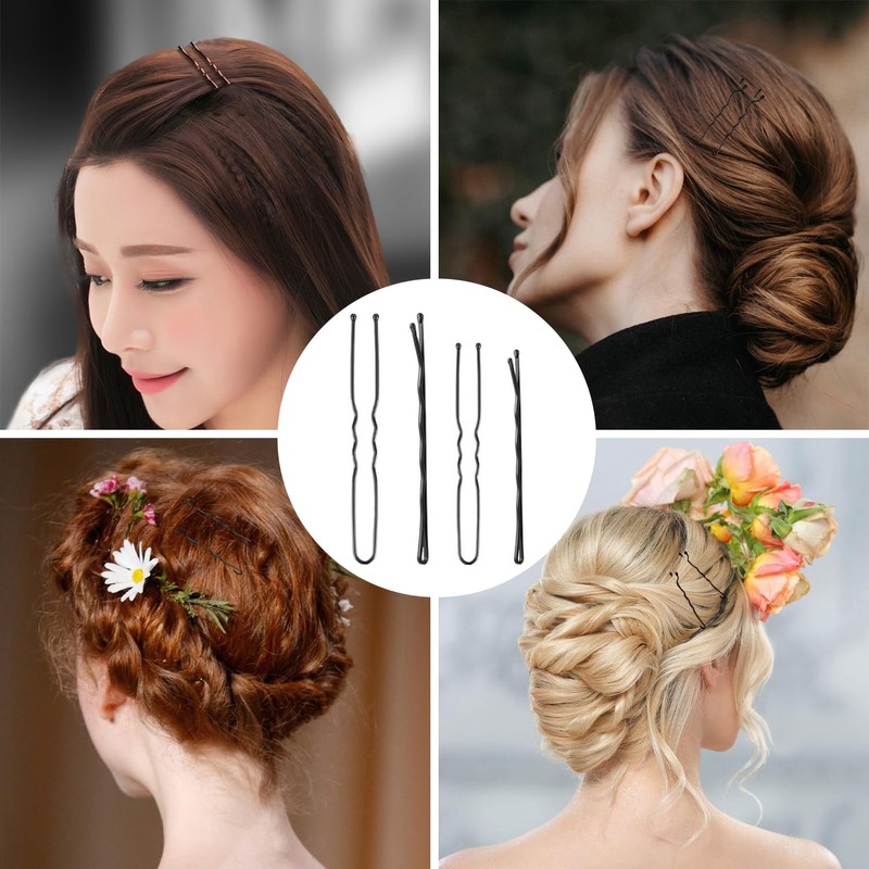 Xynovate 300pcs Bobby Pins Kit, U Shaped Hair Pins for