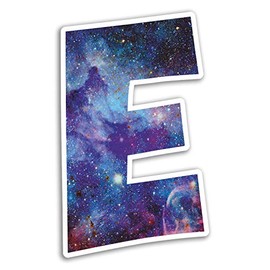 2 x 10cm Space Letter E Vinyl Stickers - Name Sticker Laptop Luggage #18408 (10cm Tall)
