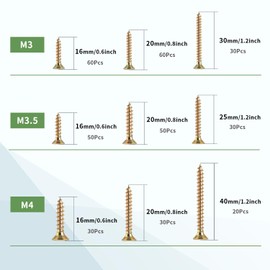 360 Piece Screws Set, Wood Screws Set, Self-Tapping Screws Assortment with Device Screws for Switch Boxes, Countersunk Screws Set with Storage Box for DIY Projects and Repair