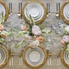 MAONAME 13" Antique Gold Charger Plates, Plate Chargers with Embossed