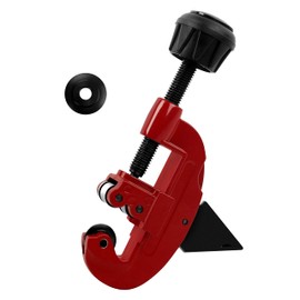 HAUTMEC Copper Pipe Cutter Adjustable Expert Tube Cutter 1/8in - 1-1/8in (3-30mm) with an Extra Blade and deburrer, Pipe Cutters for Aluminum, Copper, PVC, Thin Stainless Steel Tube PL7261702