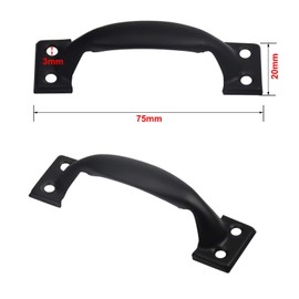 4 Pieces Stainless Steel Furniture Handles, 3 Inch Cabinet Door Handles, Vintage Furniture Handles, Drawer Handles with Screws, Ideal for Outdoor, Indoor, Garage and Wardrobe, Silver