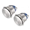 APIELE Push Button Switch 19mm Momentary Waterproof Stainless Steel Metal