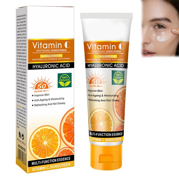 Sunscreen Spf 50 Face, Sun Cream Moisturiser with Vitamin C,