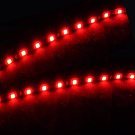 Mintice™ 5 X Red 12V 15 Led 30cm Car Auto Vehicle Grille Flexible Waterproof Underbody Light Strip