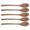 5Pcs Wooden Spoons Burr Free Sturdy Durable Light Heat Resistant