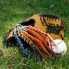 [Leather King] Hard Baseball Glove Leather Keychain (Orange/Black)