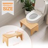 Foldable Toilet Stool 7.1 Inches Adjustable Height Bamboo Potty Stool