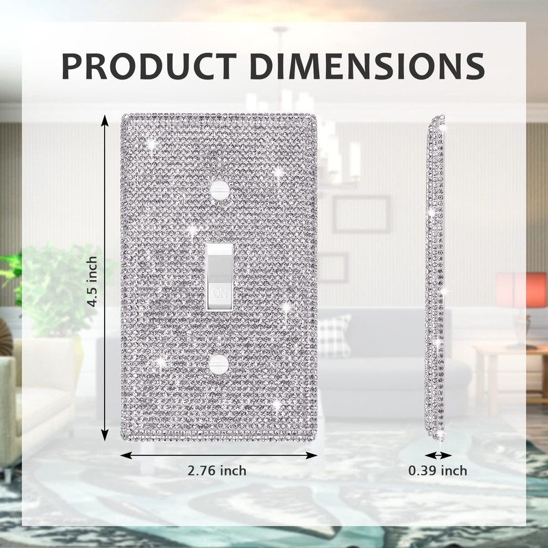 Dengduoduo Wall Plates Light Switch Cover Decorative Outlet Covers, Shiny