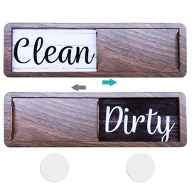 Dishwasher Magnet Delicate Wood Structure, Clean Dirty Sign Indicator with Dia, Universal Fridge Magnet for Dishwasher, Super Strong Magnets for Dishwasher for Kitchen Organisation and Storage
