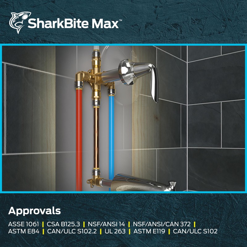 SharkBite Max 3/4 x 3/4 Inch FNPT Adapter, Push To