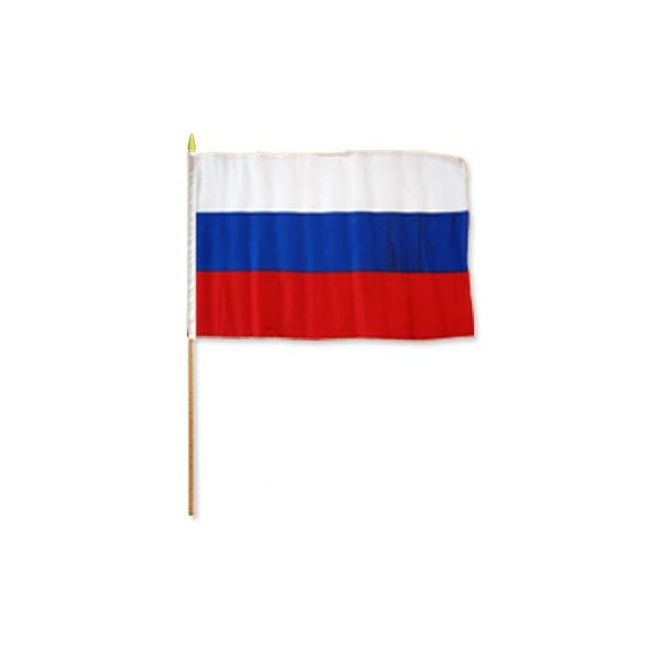 Flags Importer STI-Russia Dozen 12x18” Stick Flags, Multicolor