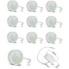 JungesLicht Ultra Flat LED Module 230 V 5 W 400 lm 3000 K Warm White Replacement for GU10/MR16 50 mm Diameter Only 23 mm Long for Ceiling Spotlight Recessed Spotlights Not Dimmable Pack of 10