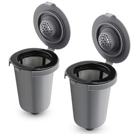 Reusable Filter Cup for Cuisinart, Compatible with Cuisinart #SS-RFC HomeBarista Reusable Filter Cup, Dark Gray (2 Pack)