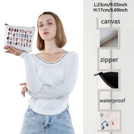 WZMPA Singer Tour - Bolsa de cosméticos para álbumes, fans de la música, regalo, cantante, concierto, maquillaje musical con cierre, bolsa para cantante, O, Bolsa de cosméticos