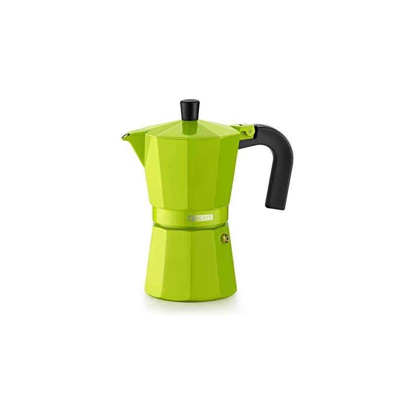 Monix Espressokocher aus Aluminium 6 tassen grün