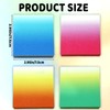 Transparent Sticky Notes,Clear Sticky Notes,3x3 in Gradient 4 Color Waterproof