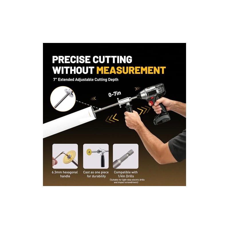 Internal Pipe Cutter, Pipe Cutter Tool with Diamond Grits Cutting