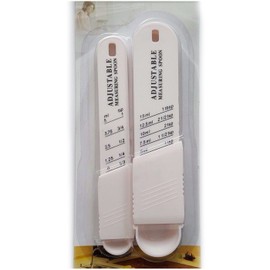 Prima 2pc Adjustable Measuring Spoon, White, One Size