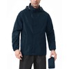 iCreek Men's Rain Jacket Lightweight Waterproof Packable Rain Shell Jacket