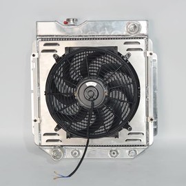 WRCRAD Aluminum Radiator+Shroud fan Fits 1960-1966 Ford Falcon Mustang Mercury Comet AT