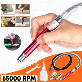Micro Rod Sander, Micro Compressed Air Stick Grinder, Pencil Grinder, 65000 rpm, Pneumatic Rod Sander, Compressed Air Grinder, Micro Grinder Kit, Micro Air Pencil Sander for Polishing