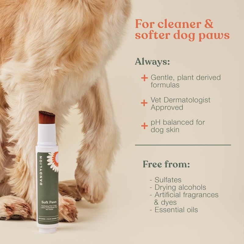 Dandylion Soft Paws | Paw Lotion with Brush | Dog
