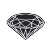 Black Diamond Patch Gem Badge DIY Iron On Embroidered