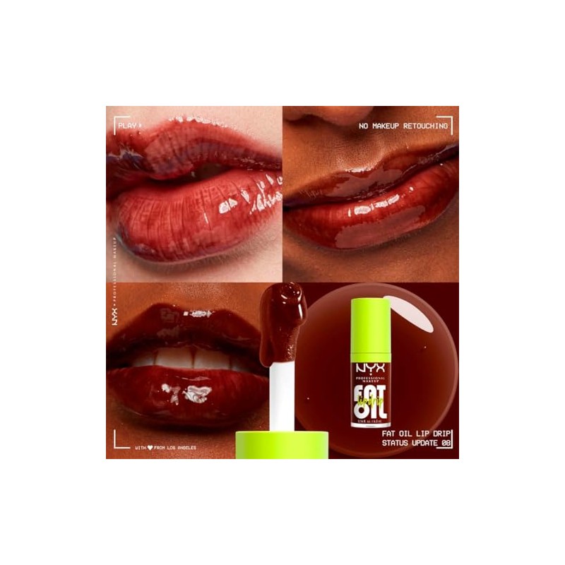 NYX Professional Makeup, Fat Oil Lip Drip Gloss Brillo labial