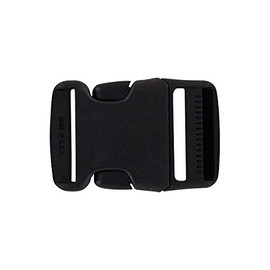 Ohio Travel Bag Adjustable Side Squeeze Buckle, 1-1/2 Inch, Black, Plastic, SS-1-1-2, Each