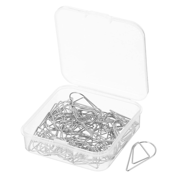 MECCANIXITY 50 Pieces Metal Paper Clip Drop-Shaped with Box 1