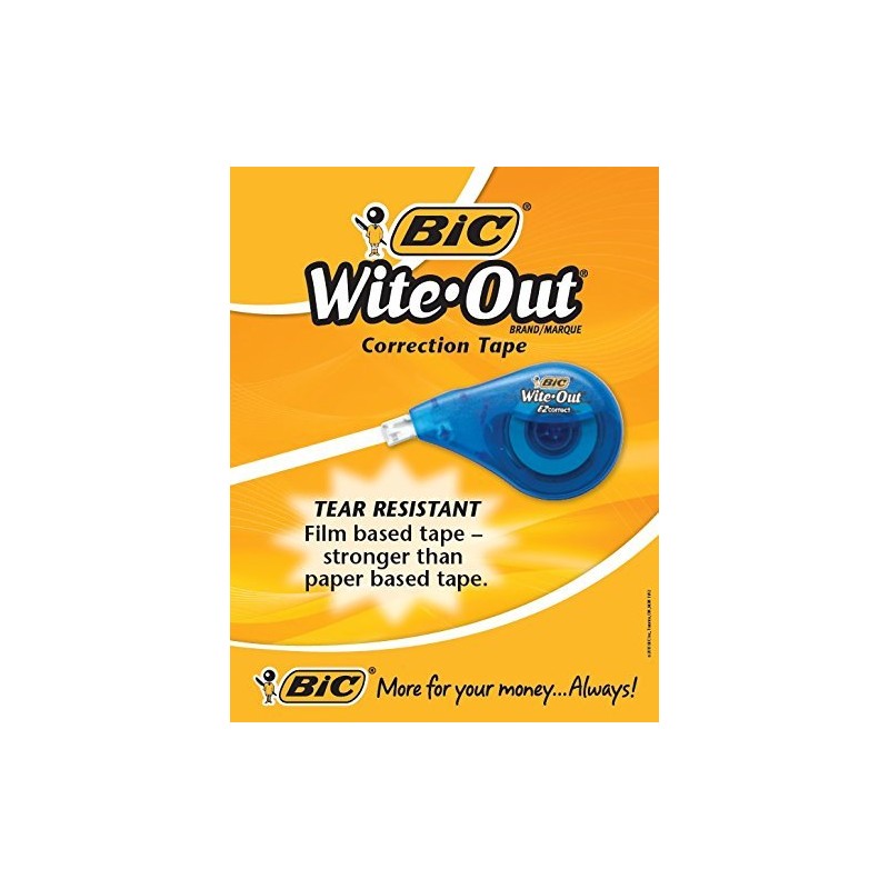 BIC Wite-Out Brand EZ Correct Correction Tape, 6-Count