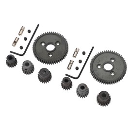 Spur Gear, Rc Metal Steel 54T 32P Spur Gear Metal Gears with 15T 17T 19T Pinions Gear Set for Slash 4x4 4WD for 2WD for VXL Rally for Stampede Summit for E Gear