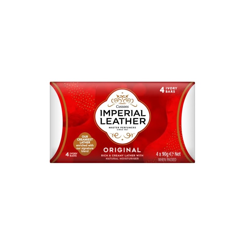 Imperial Leather Original Bar Soap, 90g, Pack of 4