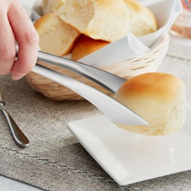 Soro Essentials- 13-1/2" Stainless Steel Serving Tongs Satin Finish – Heavy-Duty Squeeze Style Metal Food Tongs Kitchen Tongs Buffet Tongs Food Tong Serving Tong Ideal for Buffets Salad Bars Events