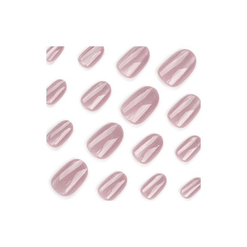 24 Piezas de Uñas Postizas a Presión, Uñas Falsas Cuadradas