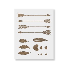 Arrow Kit Stencil Template for Walls and Crafts - Reusable Stencils for Painting in Small & Large Sizes