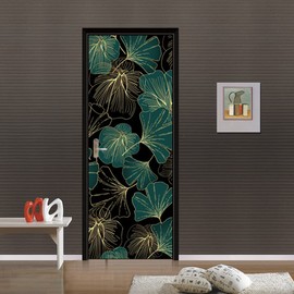 KACOLOR 3D Stairs Art Door Sticker for Bedroom Livingroom Bathroom, 2PCS Wall Decal Self-Adhesive Waterproof Removable Door Murals Wallpaper Home Decoration (SP-F1045)
