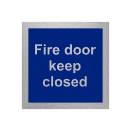 Slimline Aluminium Fire Door Keep Closed Aluminium Sign
