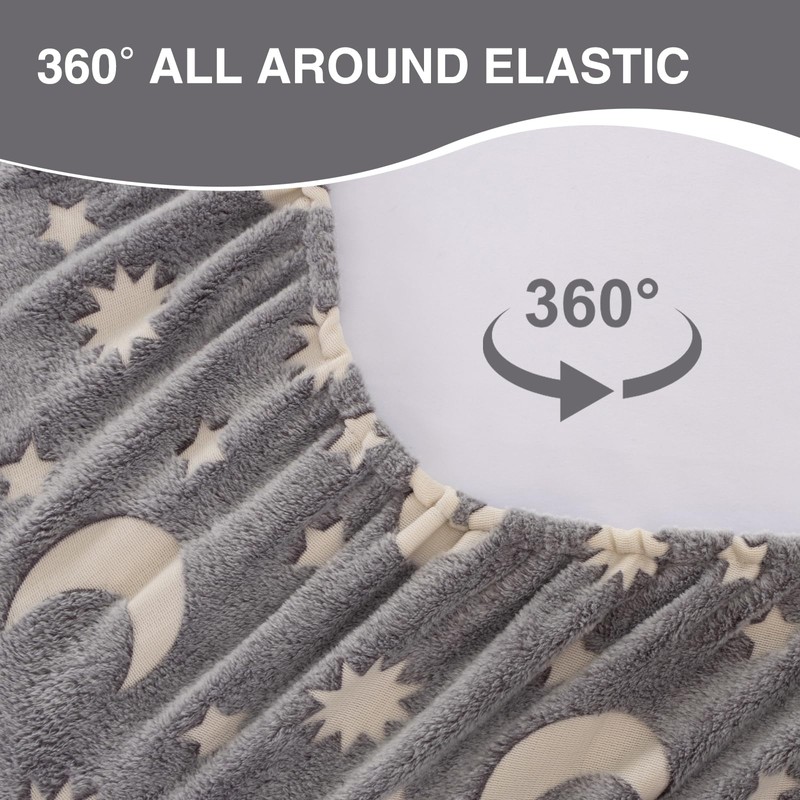 A Nice Night Starry All-in-One Plush Zipper Bedding Set, Twin