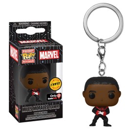 Funko Pocket Pop! Gamer Miles Morales Unmasked Chase Keychain Keyring