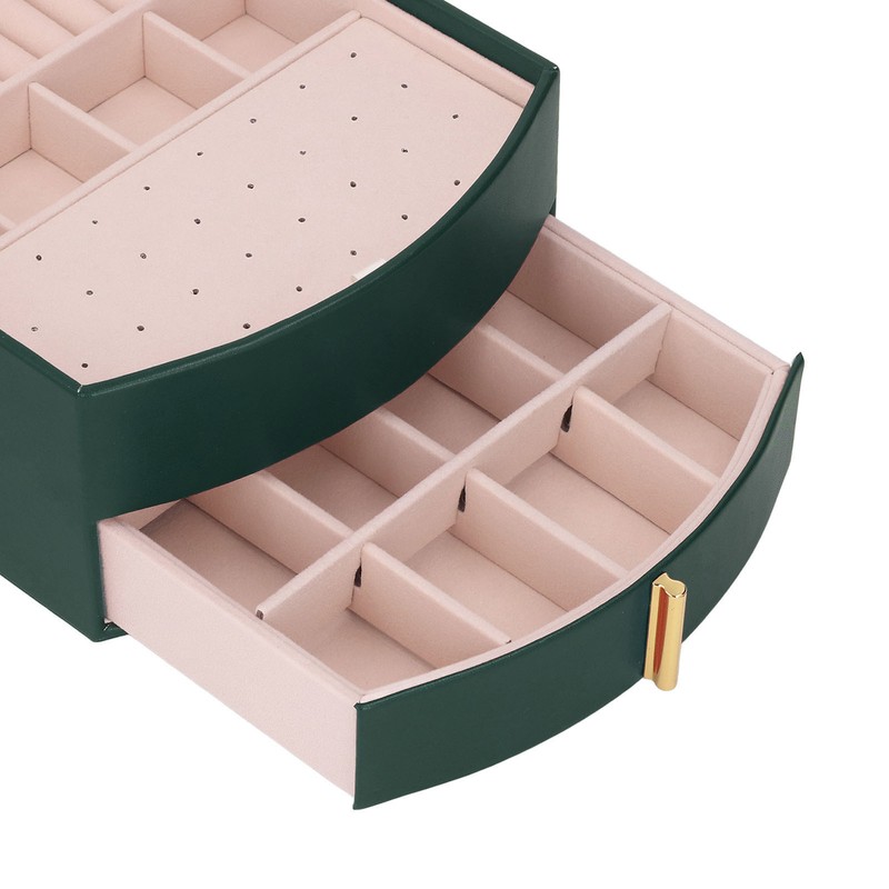 Jewelry Box Double Layer Multifunction High Capacity Jewelry Storage Case
