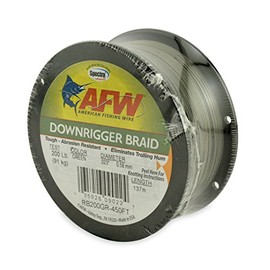 American Fishing Wire Downrigger Trenza (Fibras de pectra), Color Verde, Prueba de 150 Libras, 137 Metros