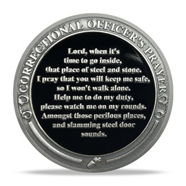 Patriotic Correctional Officer Coin | Honor & Valor Medallion | Correctional Officer's Prayer Token | Appreciation Gifts for Correctional Officers and Servicemen