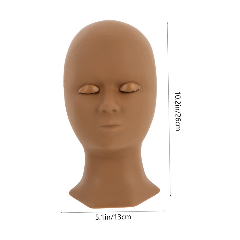 Healvian 1pc Training Mannequin Head with Replaceable Eyelids Realistic Makeup