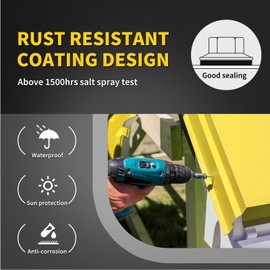 Metal Roofing Screws #10 × 1", 300 PCS, FIXLINK RUSPERT Hex Head Rubber Washer Sheet Metal Roof Screws Self Tapping Metal to Wood Siding Screws, Hex Socket Included, Silver