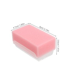 TEHAUX Sensory Training Tactile Brush Bath Sponge Scrub Cradle Cap Brush Therapy Brush Bath Sponge Nail Scrubber Brush Plastic Pink